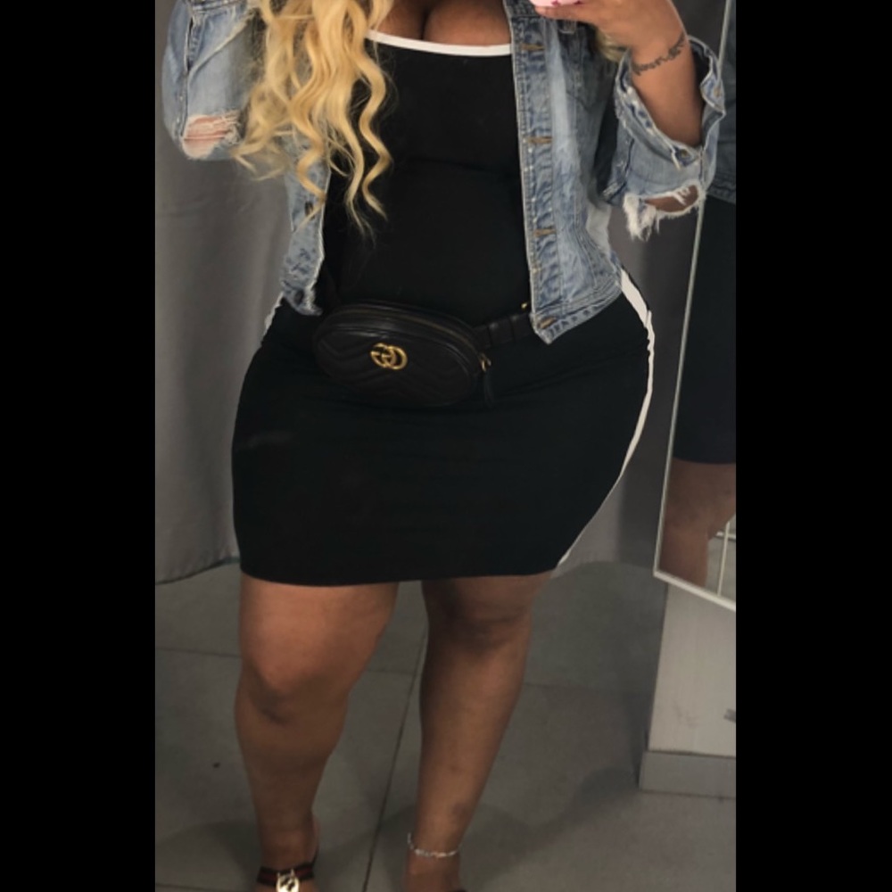 Black mini dress